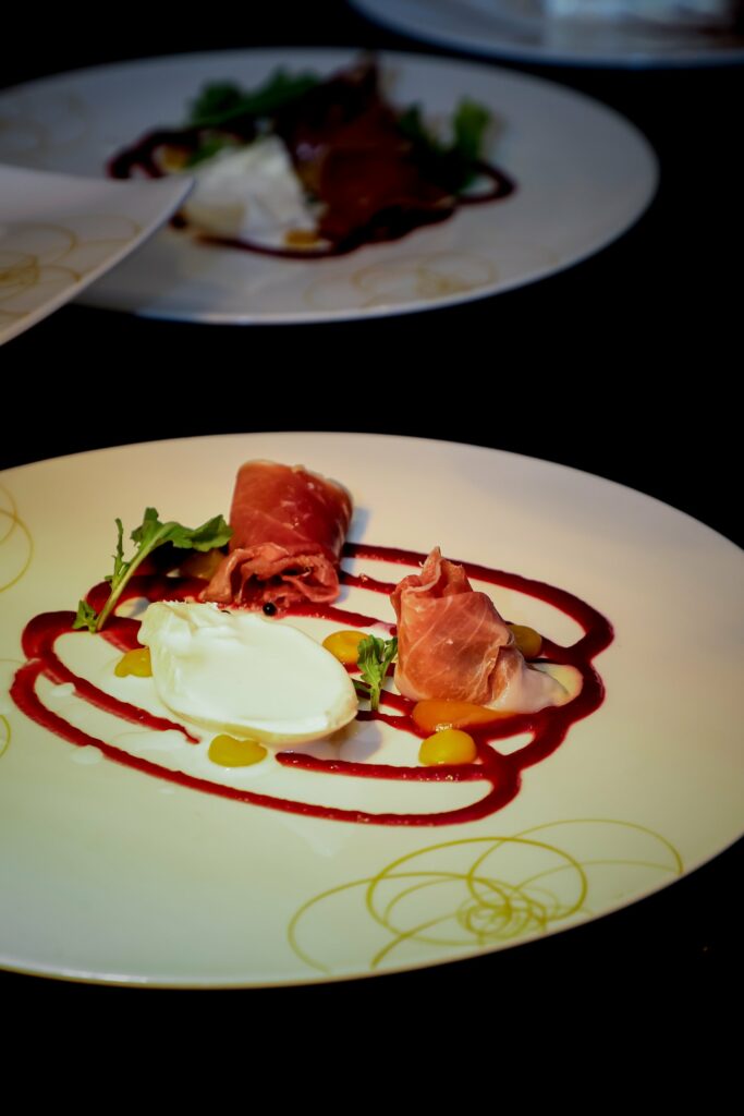 Parma ham and burrata