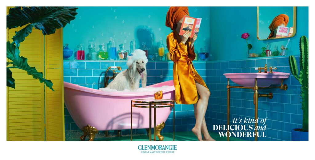 Glenmorangie Colours Whisky Different 2 Glenmorangie bathroom still