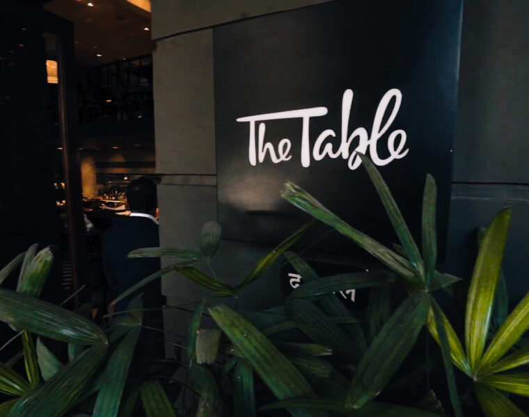 The table