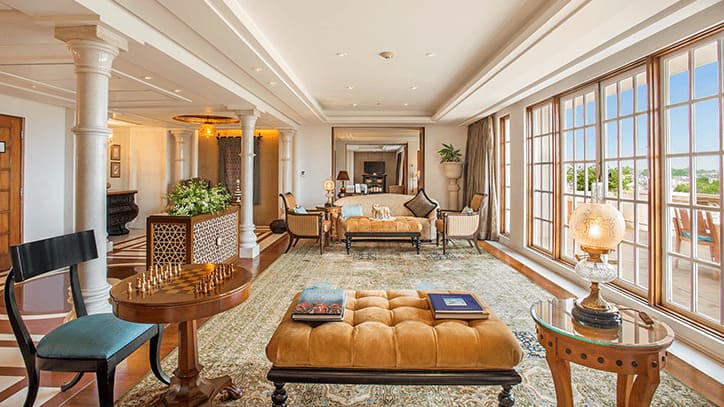 5 Of India’s Most Luxurious Suites 6 Kohinoor suite living room majestically furnished