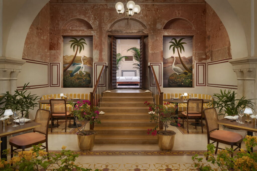 Restaurant inside facing hotel door bha 1228 dark