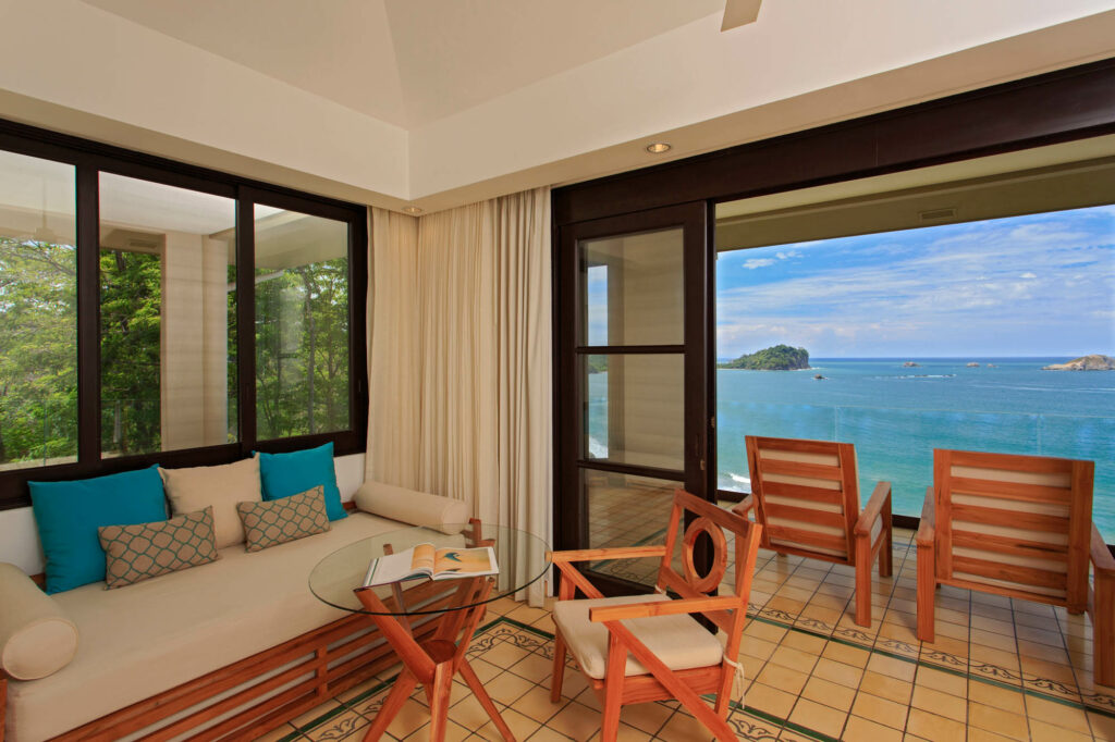Ocean view premium suite living room 0