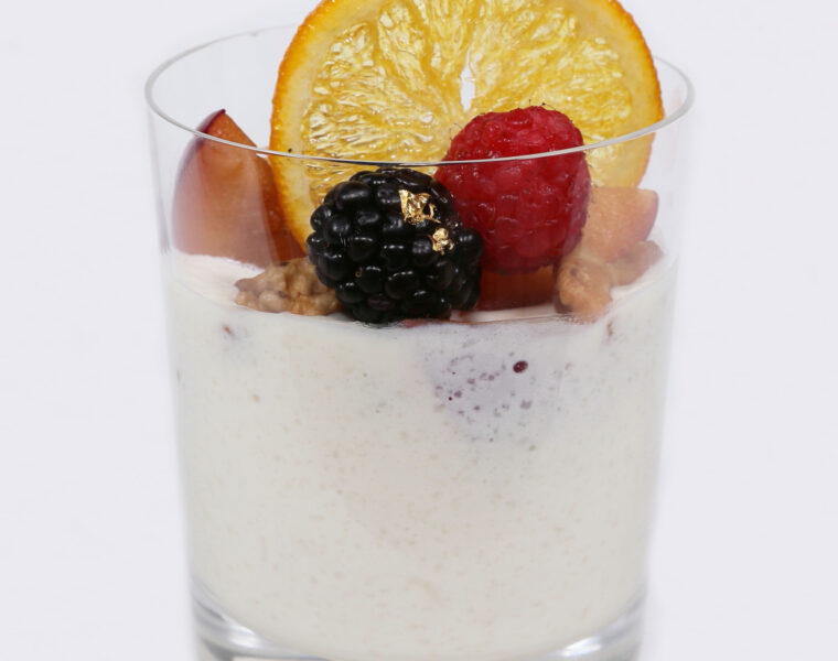 Plum walnut and palm jaggery kheer