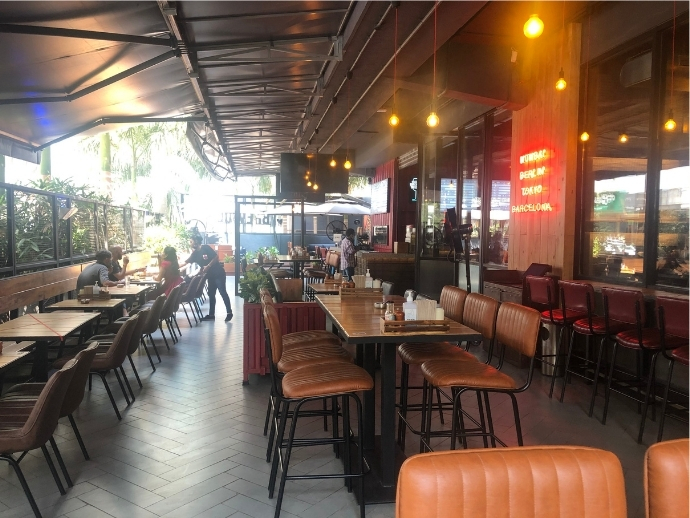 Brewdog craft beer destination al fresco area