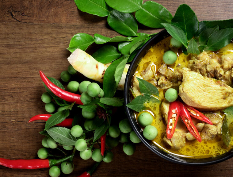 Thai cuisine green curry