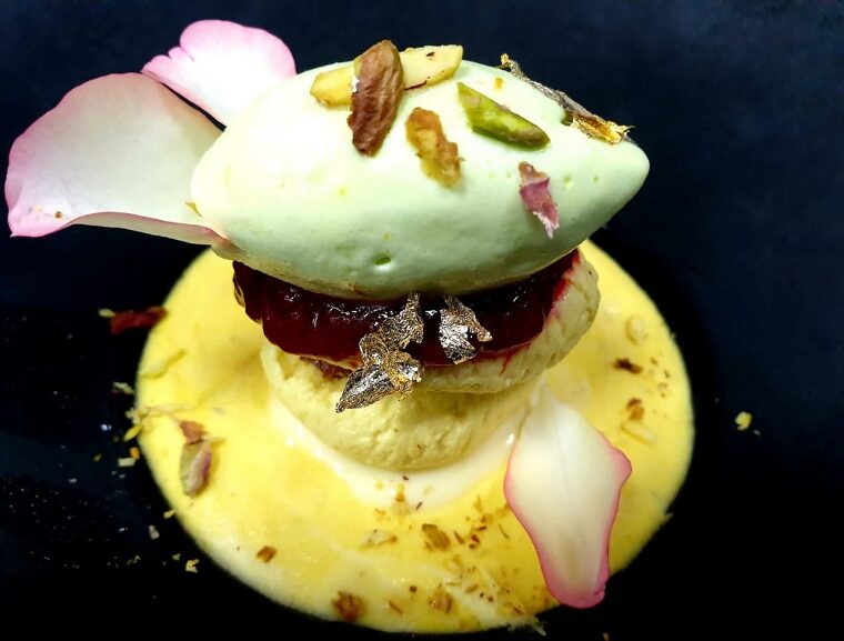 This deconstructed rasmalai mousse is a pop of indulgent flavours!