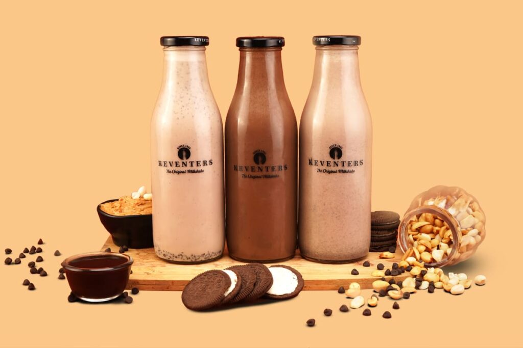 Keventers sells its milkshakes in glass bottles, giving them a distinct identity