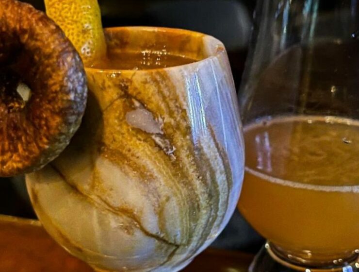 Rusty wooden nail cocktail