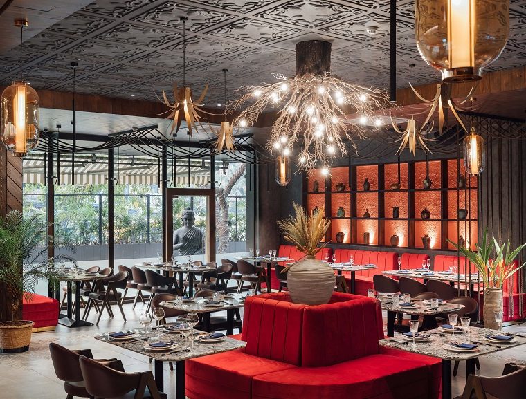 The red and gold interiors of zenmai are perhaps some of the restaurant's strongest points