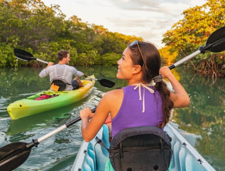 Kayak, adventure travel, slow travel, boat, paddle, world travel, athleisure