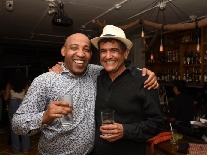 Spotted at olive: caleb franklin and ad singh.