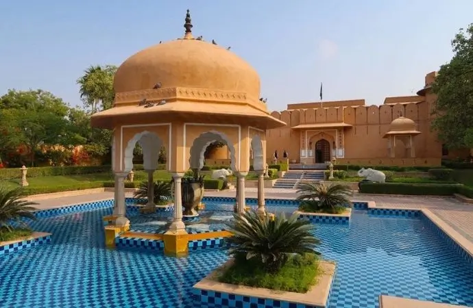 Nancy Novogrod: ‘Biki And His Hotels — A Tireless Dedication To Getting It Right, And A Peerless Sense Of Style’ 4 The rajvilas in jaipur, rajasthan, is an oasis of serenity.