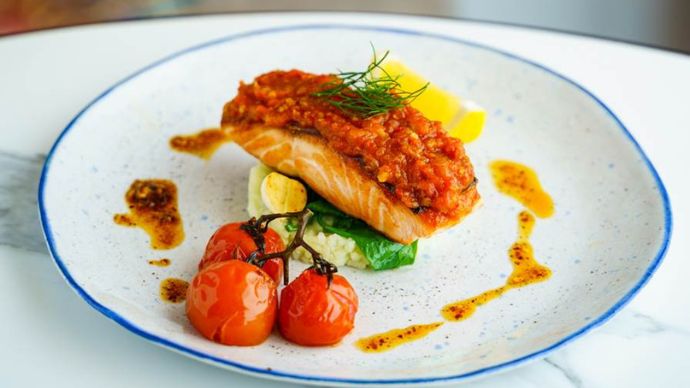 Meliá Chiang Mai Opens An Opulent Sky-High Mai Restaurant &Amp; Bar 4 Pla salmon nham prik oung at mai restaurant & bar.