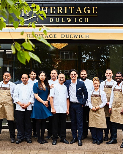 Executive chef and owner of heritage, chef dayashankar sharma and his team.