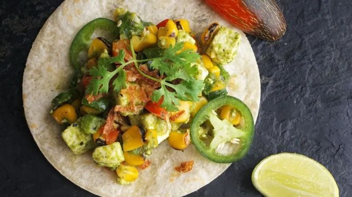 Binge By Bastian Is Taco-Ing Its Tuesdays Seriously 1 Paneer and corn on a taco, made interesting at binge by bastian.
