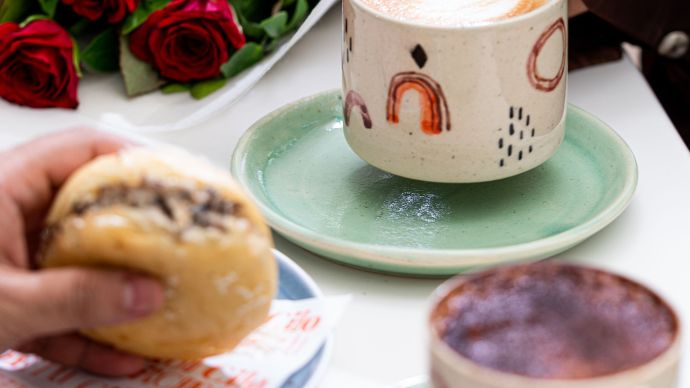 Bombolone con funghi as part of cincin x araku's new menu.