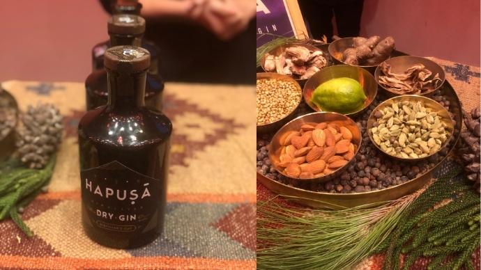 Celebrating Hapusa At Megu 1 Hapusa gin and (right) the botanicals that go into it.
