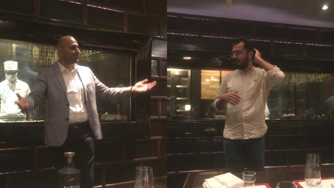 Celebrating Hapusa At Megu 3 Gagan sharma of indulge india (left); and anand virmani of hapusa (right).