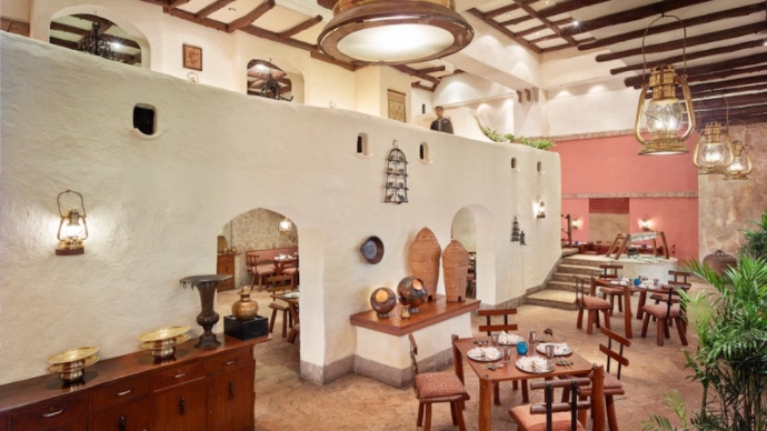 The Best Bengali Thali In Kolkata 1 Sonargaon at taj bengal is styled on a northwest frontier province village.