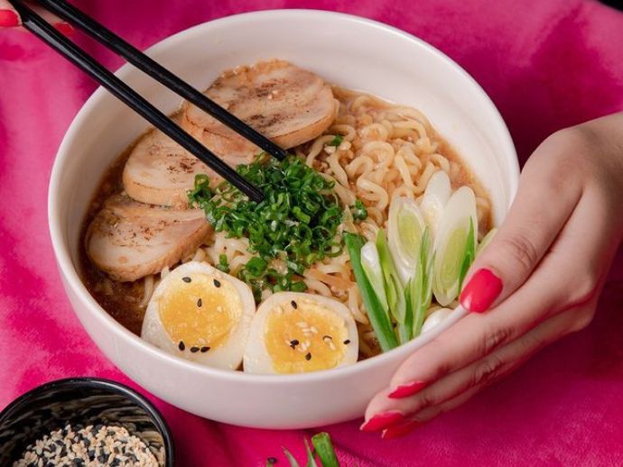 A satiating ramen selection awaits at pink wasabi.