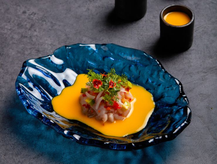 Seabass ceviche at la loca maria in mumbai