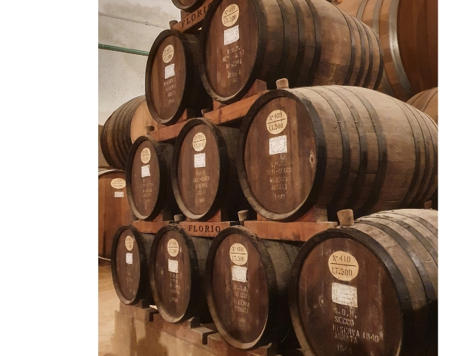 Marsala wine barrels
