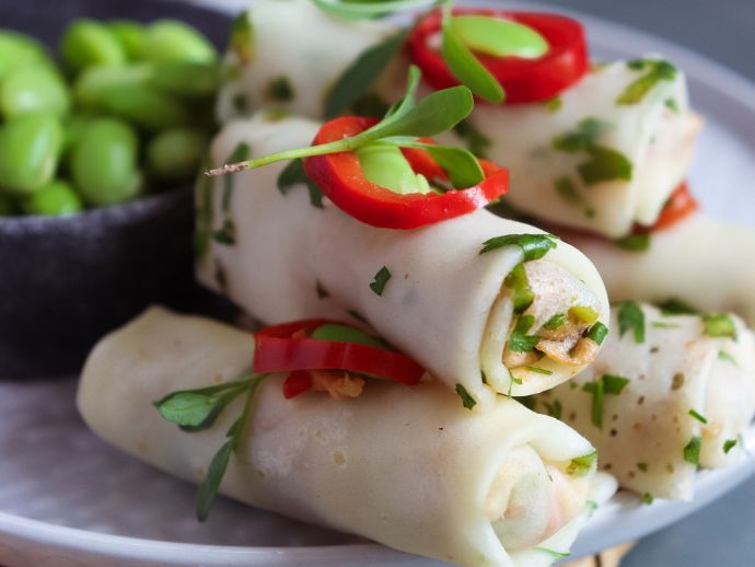 Being Vegan In Kolkata: Explore The Palatable World Of Plant-Based Dishes When In The City Of Joy 6 Edamame wrap at paprika gourmet vegan in kolkata.