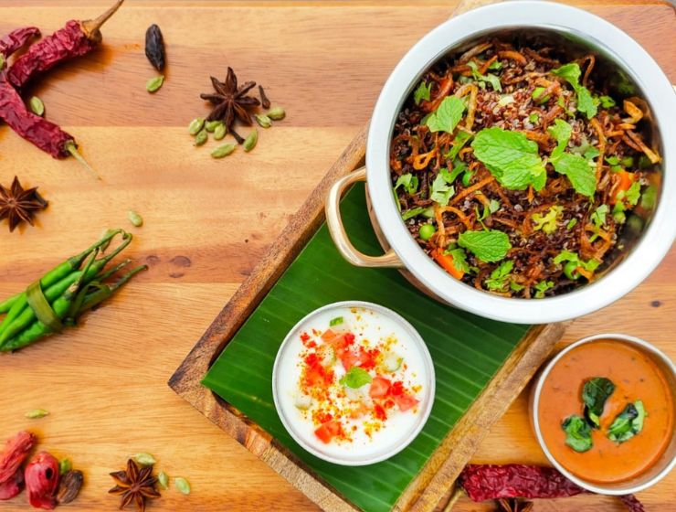 Feature quinoa biryani