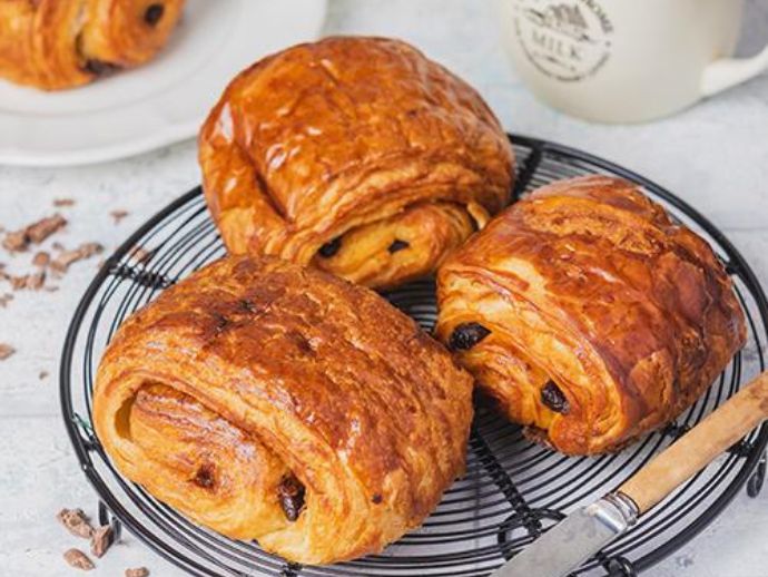 Pain au chocolat at baker's dozen.