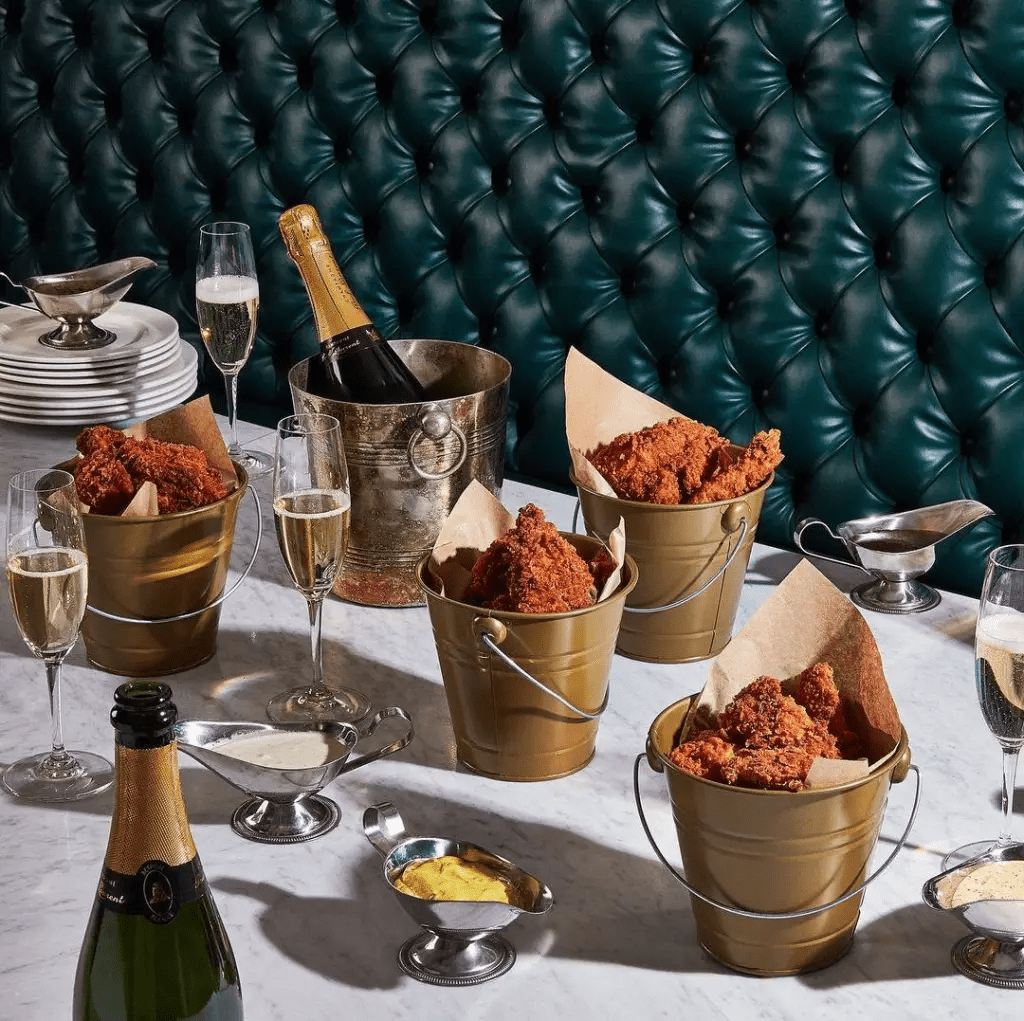 New Year’s Calling: Expert Tips On Exciting Food And Wine Pairings You Must Try 1 Food and wine pairing fried chicken and champagne. Image: phillygrub. Blog