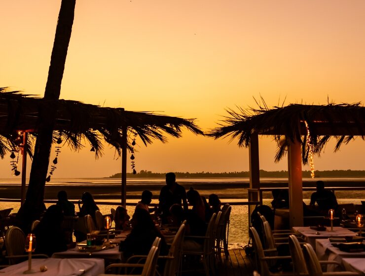 A meal at a shack in goa.