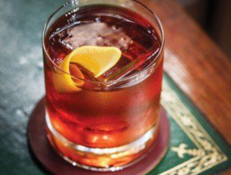 Hibiscus fashioned cocktail recipe.