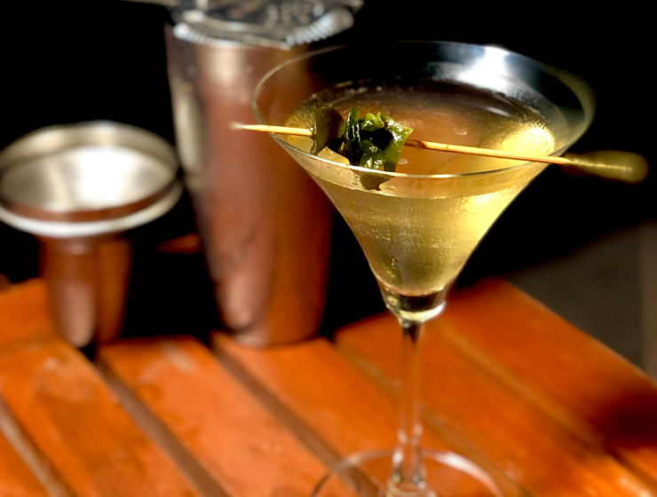 A cocktail at the masque and ahilya by the sea's pop-up in mumbai.