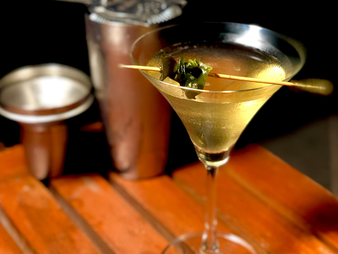 Masque Meets Ahilya By The Sea: Unexpected Local Ingredients May Be Changing The Future Of Sustainable Gastronomy 1 A seaweed cocktail infused with at the masque and ahilya by the sea's pop-up in mumbai. Image: instagram.