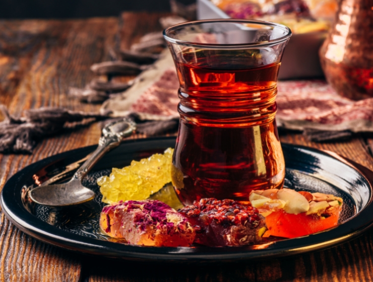 Savour tea in azerbaijan.