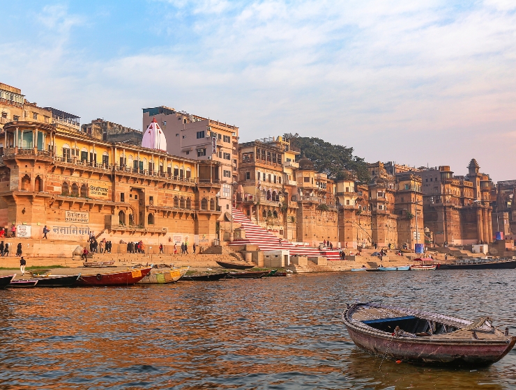 Ghat of manikarnika in varanasi.